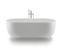 Duravit Duravit Oval-Baignoire Luv 160x75x46 cm, autoportante, 2 poignées, blanc mat Quantité:1