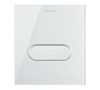 Plaque de commande Duravit DuraSystem A1 mécanique pour urinoir, 140,5x157 mm, verre blanc, WD5005012000