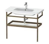 Duravit – Porte-serviettes DuraStyle DS988301877 94 x 44 cm blanc mat / noyer américain, avec étagère