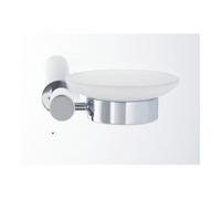 Duravit Duravit Seifenschale D-Code 13,5x12 cm, verre blanc mat, porte savon droit, chrome Quantité:1