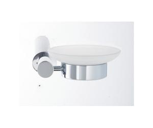 Duravit Duravit Seifenschale D-Code 13,5x12 cm, verre blanc mat, porte savon droit, chrome Quantité:1