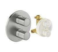 Duravit Duravit Set de montage complet UP-THM, rosace ronde, acier inoxydable brossé Quantité:1