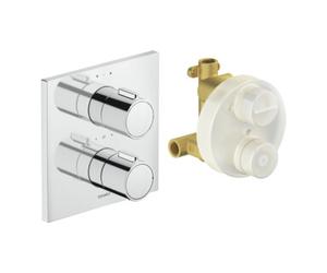 Duravit Duravit Set de montage prêt à l'emploi UP-THM, rosace carrée, chrome brillant Quantité:1