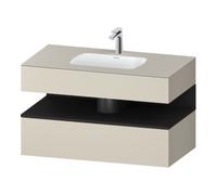 Duravit Duravit Set meuble lavabo encastré Qatego 100x55x60 cm, gris mat, meuble console Quantité:1