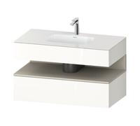 Duravit Duravit Set meuble lavabo encastré Qatego 100x55x60 cm, T m/blc brillant, console sous-lavabo Quantité:1