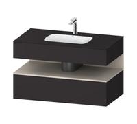Duravit Duravit Set meuble lavabo encastré Qatego 100x55x60 cm, T m/Grap mat, meuble sous-lavabo console Quantité:1