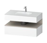 Duravit Duravit Set meuble lavabo encastré Qatego 100x55x60 cm, T mat/blanc, sous-meuble console Quantité:1