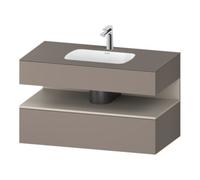 Duravit Duravit Set meuble lavabo encastré Qatego 100x55x60 cm, taupe avec meuble bas, console Quantité:1