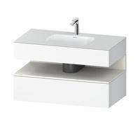 Duravit Duravit Set meuble lavabo encastré Qatego 100x55x60cm, blanc mat, Kon-WTU, niche Quantité:1