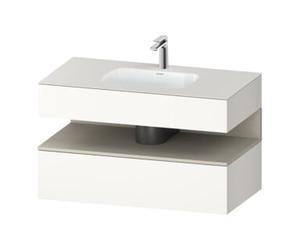 Duravit Duravit Set meuble lavabo encastré Qatego 100x55x60cm, T m/bl mat, console sous-lavabo Quantité:1