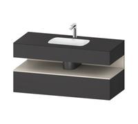 Duravit Duravit Set meuble lavabo encastré Qatego 120x55x60 cm, taupe avec poignée, sous-meuble console Quantité:1