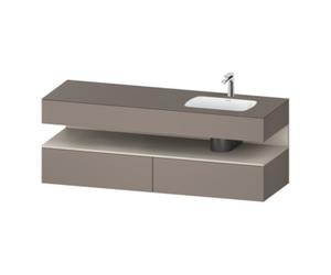 Duravit Duravit Set meuble lavabo encastré Qatego 160x50x60cm, Kon-WTU, Droit, Taupe mat/bois bas Quantité:1