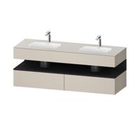 Duravit Duravit Set meuble-lavabo encastré Qatego 160x55x60cm, Kon-WTU, gris mat/taupe ma Quantité:1