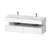 Duravit Duravit Set meuble lavabo encastré Qatego 160x55x60cm, sous-lavabo console, blanc hgl/blanc ma Quantité:1