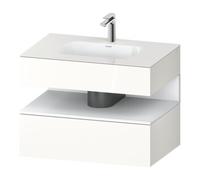 Duravit Duravit Set meuble lavabo encastré Qatego 80x55x60 cm, blanc mat/blanc brillant, meuble sous-lavabo console Quantité:1