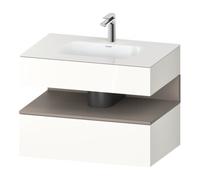 Duravit Duravit Set meuble lavabo encastré Qatego 80x55x60cm, blanc mat/gris, Kon-WTU, niche Quantité:1