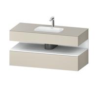 Duravit Duravit Set meuble vasque encastrable Qatego 120x55x60cm, blanc mat/taupe mat, sous-vasque console Quantité:1
