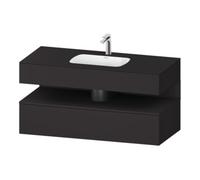 Duravit Duravit Set meuble vasque encastré Qatego 120x55x60 cm, graphite mat, sous-meuble console Quantité:1