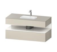 Duravit Duravit Set meuble vasque encastré Qatego 120x55x60cm, blanc/gris taupe, Kon-WTU, B Quantité:1
