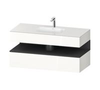 Duravit Duravit Set meuble vasque encastré Qatego 120x55x60cm, gris m/blanc hgl, console sous vasque Quantité:1