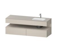Duravit Duravit Set meuble vasque encastré Qatego 160x50x60 cm, Kon-WTU, lavabo à droite, taupe mat Quantité:1