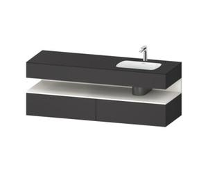 Duravit Duravit Set meuble vasque encastré Qatego 160x50x60cm, Kon-WTU, blanc, avec miroir Quantité:1