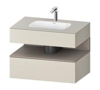 Duravit Duravit Set meuble vasque encastré Qatego 80x55x60cm, blanc/taupe mat, console Quantité:1