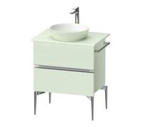 Duravit Duravit Sous-meuble console lavabo au sol Sivida 64,5x54,8x47,5cm, vert m, 2 tiroirs, G c Quantité:1