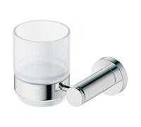 Duravit Duravit Support en verre D-Code 11,5x10,2 cm, verre blanc mat, verre clair, chrome Quantité:1