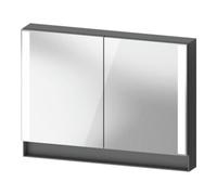 Duravit Duravit Uni Armoire miroir Type E Qatego 100x75x15,5 cm, gris mat, 2 portes, suspendue Quantité:1