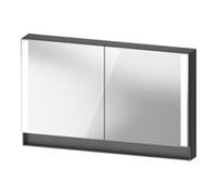Duravit Duravit Uni Armoire miroir Type F Qatego 120x75x15,5 cm, gris mat, 2 portes, mural Quantité:1
