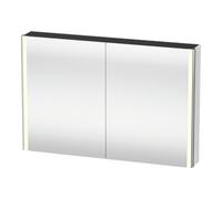 Duravit Duravit Uni-Armoire miroir XSquare 120x80x15,5cm, blanc mat, 2 portes, LED, mural Quantité:1