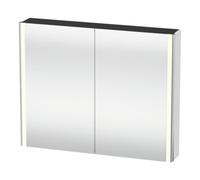 Duravit Duravit Uni-Armoire miroir XSquare prise CH 100x80x15,5cm, blanc mat, 2 portes, LED, mural Quantité:1