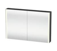 Duravit Duravit Uni-Armoire miroir XSquare prise CH 120x80x15,5 cm, gris mat, 2 portes, LED, mural Quantité:1