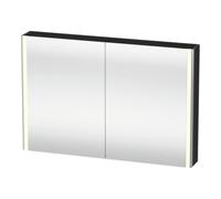 Duravit Duravit Uni-Armoire miroir XSquare prise CH 120x80x15,5cm, gris mat, 2 portes, LED, mural Quantité:1