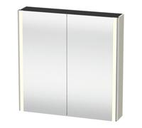 Duravit Duravit Uni-Armoire miroir XSquare prise CH 80x80x15,5cm, Taupe, 2 portes, LED, suspendue Quantité:1