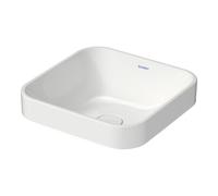 Duravit Lavabo Happy D.2 2359406100 40x40 cm, la terre, sans trou, trop-plein, blanc/anthracite mat