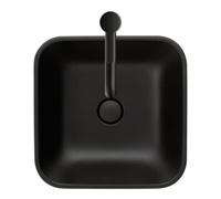Duravit Happy D.2 lavabo 2359401300 40 x 40 cm, la terre, sans trou de coulée, trop - plein, de robinetterie, mat anthracite
