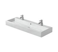 Duravit Lavabo double Vero suspendu 1200 x 470 mm dessous émaillé pour 2 robinets