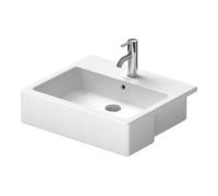 Duravit Duravit Vero Demi-lavabo encastré 55x47 cm, EB v ob, m HL, ÜL, HLB, blanc Quantité:1