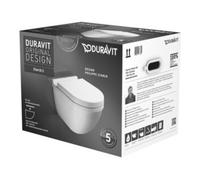Duravit Duravit WC mural, cuvette à chasse profonde Starck 3 avec abattant, blanc Quantité:1