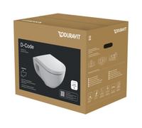 Duravit Duravit WC suspendu, cuvette à chasse profonde D-Code avec abattant, frein de chute, sans bride, blanc Quantité:1