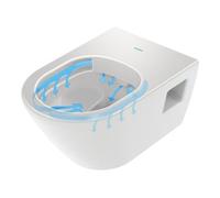 Duravit Ensemble WC D-Neo wall washdown 45780900A1, siège, fixation Durafix, sans rebord, blanc