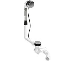 Duravit Ensemble d'évacuation et de trop-plein 792201000001000 d= 5,2 cm, pour baignoires avec évacuation latérale, avec entrée de baignoire, chromé