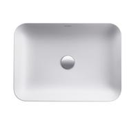 Duravit évier Cape Cod, 550x400 mm, sans table de robinetterie, sans trop-plein, 2347553200, Couleur: Couleur intérieure blanc soyeux mat, Couleur extérieure blanc soyeux mat