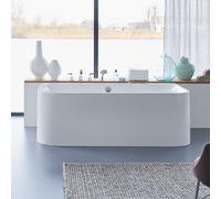 Duravit Happy D.2 Baignoire balnéo semi-îlot, avec tablier, 760318000CP1000+791229000001000,