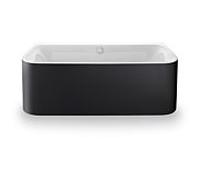 Duravit Happy D.2 Baignoire rectangulaire 700451800000000 180 x 80 x 46 cm, dos-à-mur Graphit , acrylique Graphit Match2 Graphit mat, blanc