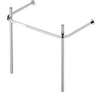 Duravit Happy D.2 console en métal 0030771000 pour lavabo, réglable en hauteur + 5 cm, chrome