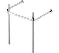 Duravit Happy D.2 console en métal 0030781000 pour lavabo, hauteur réglable + 5 cm, chrome