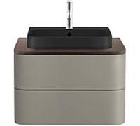 Duravit Happy D.2 Duravit match0 HP496009292 40,8 x 65 x 48 cm, 2 tiroirs, pour console, gris pierre satiné mat